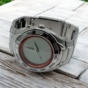 Fossil Silver 165 feet water resistant Clemson watch college  NEEDS BATTERIES